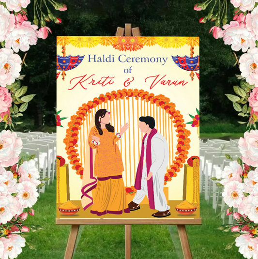 Wedding Ceremony Theme Party Welcome Board