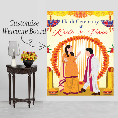 Wedding Ceremony Theme Party Welcome Board