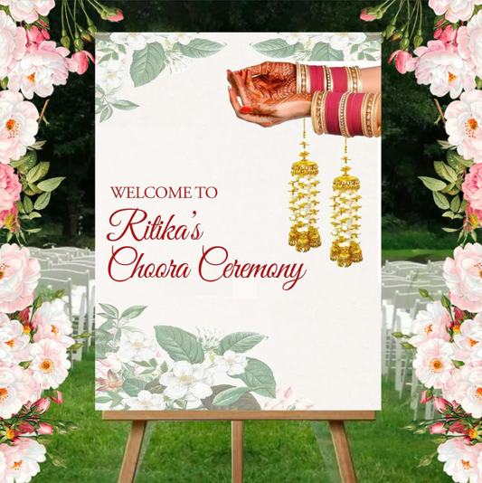 Wedding Ceremony Theme Party Welcome Board