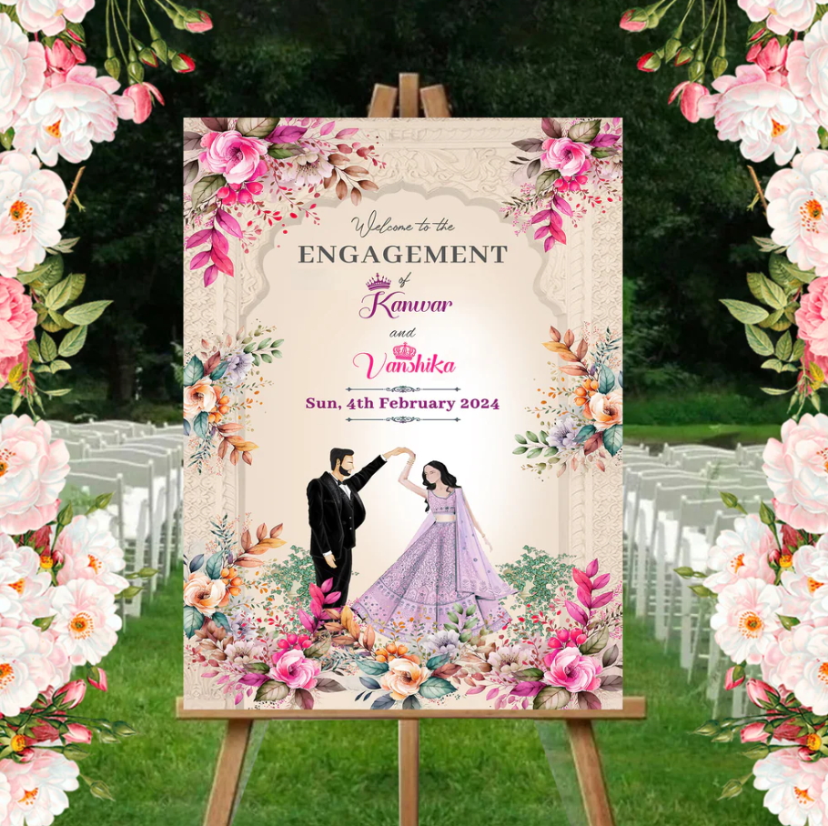 Wedding Ceremony Theme Party Welcome Board
