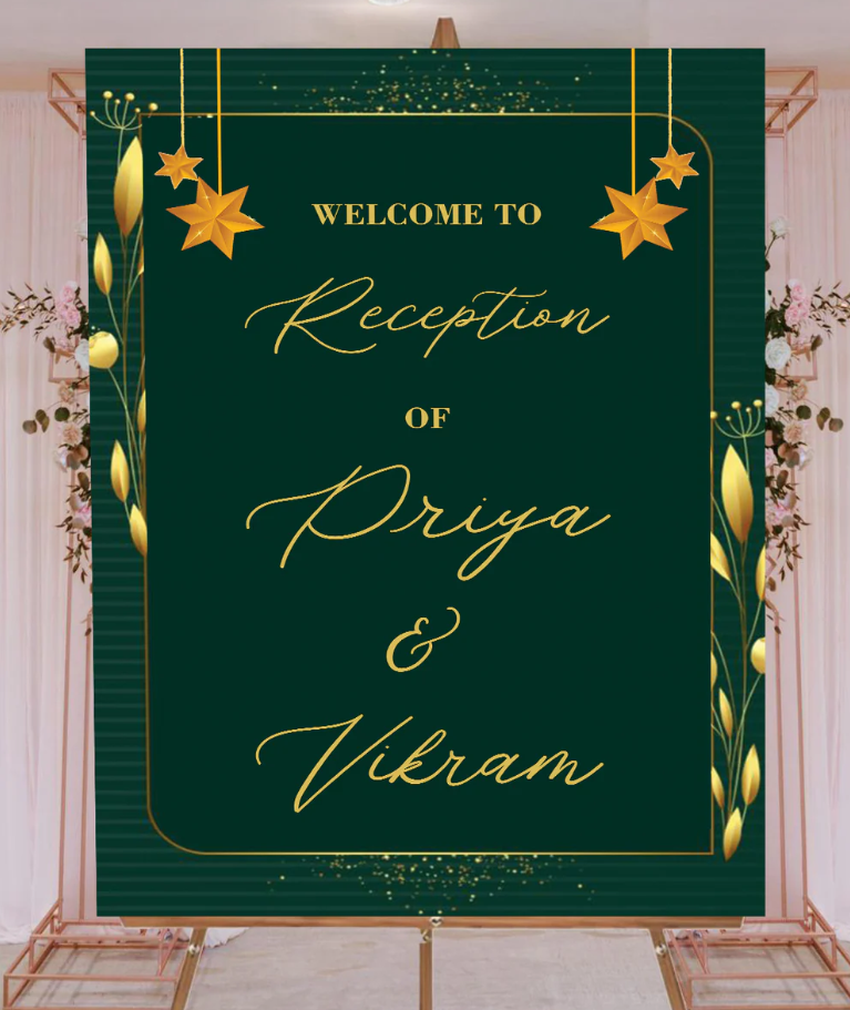 Wedding Ceremony Theme Party Welcome Board
