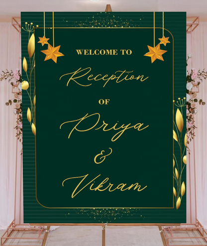 Wedding Ceremony Theme Party Welcome Board