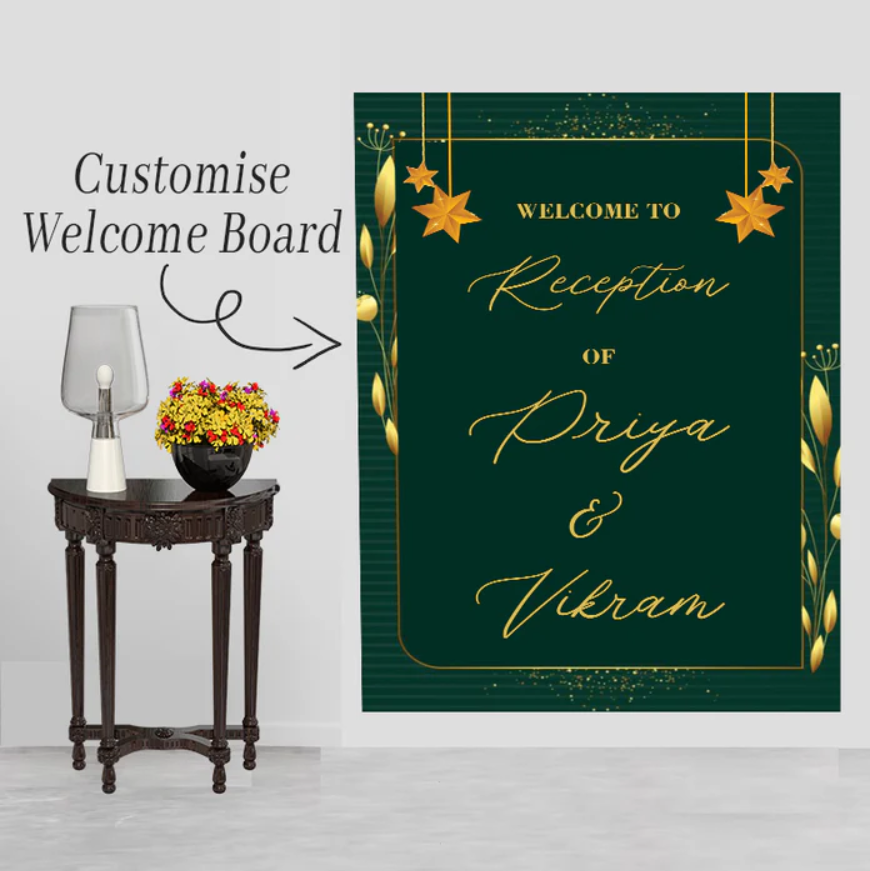 Wedding Ceremony Theme Party Welcome Board