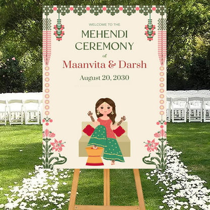 Wedding Ceremony Theme Party Welcome Board