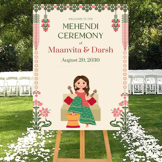 Wedding Ceremony Theme Party Welcome Board
