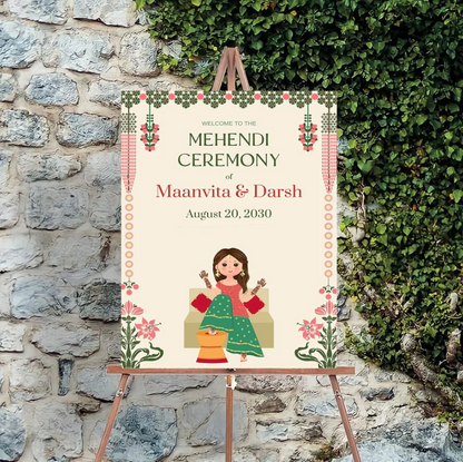 Wedding Ceremony Theme Party Welcome Board