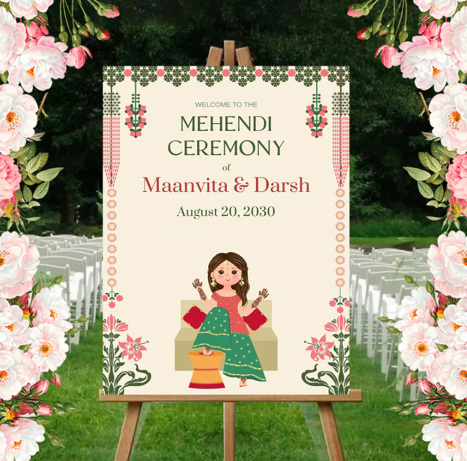 Wedding Ceremony Theme Party Welcome Board