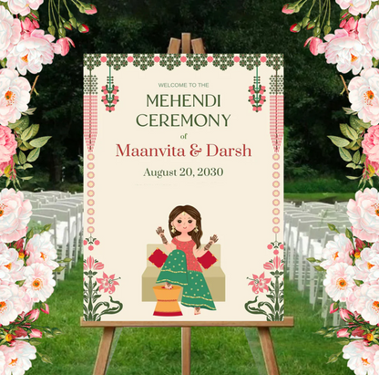 Wedding Ceremony Theme Party Welcome Board