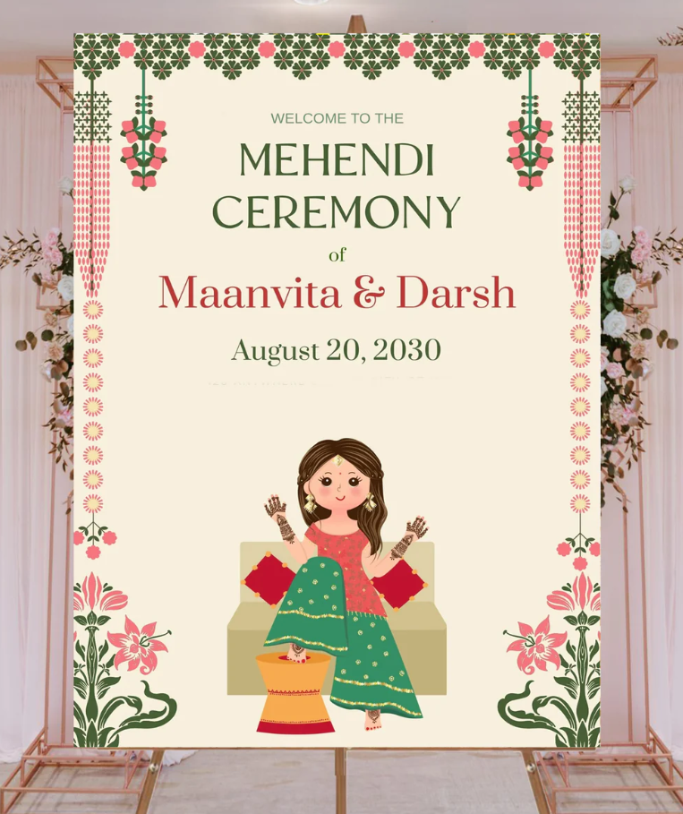 Wedding Ceremony Theme Party Welcome Board