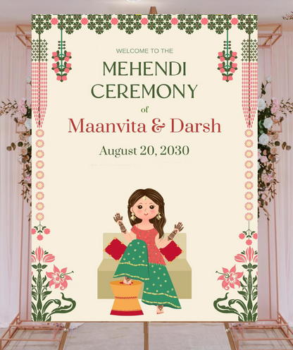 Wedding Ceremony Theme Party Welcome Board