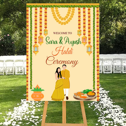 Wedding Ceremony Theme Party Welcome Board