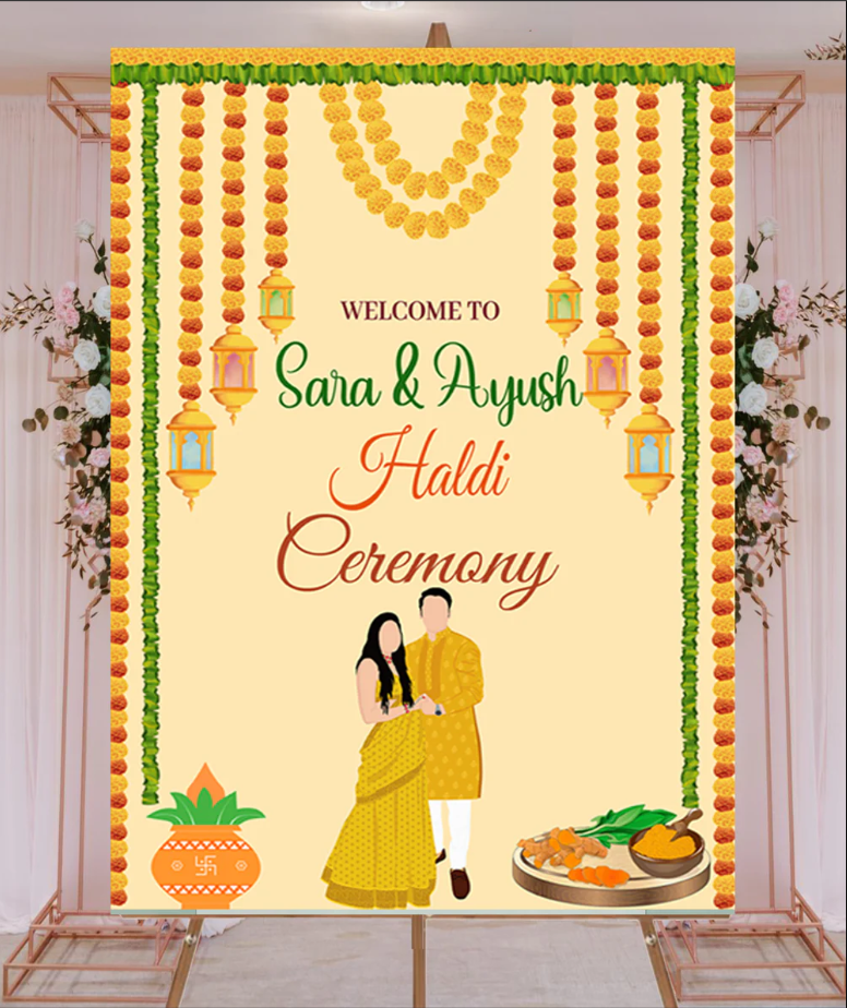 Wedding Ceremony Theme Party Welcome Board