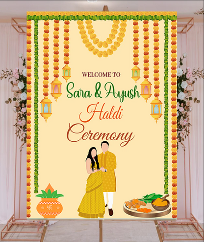 Wedding Ceremony Theme Party Welcome Board