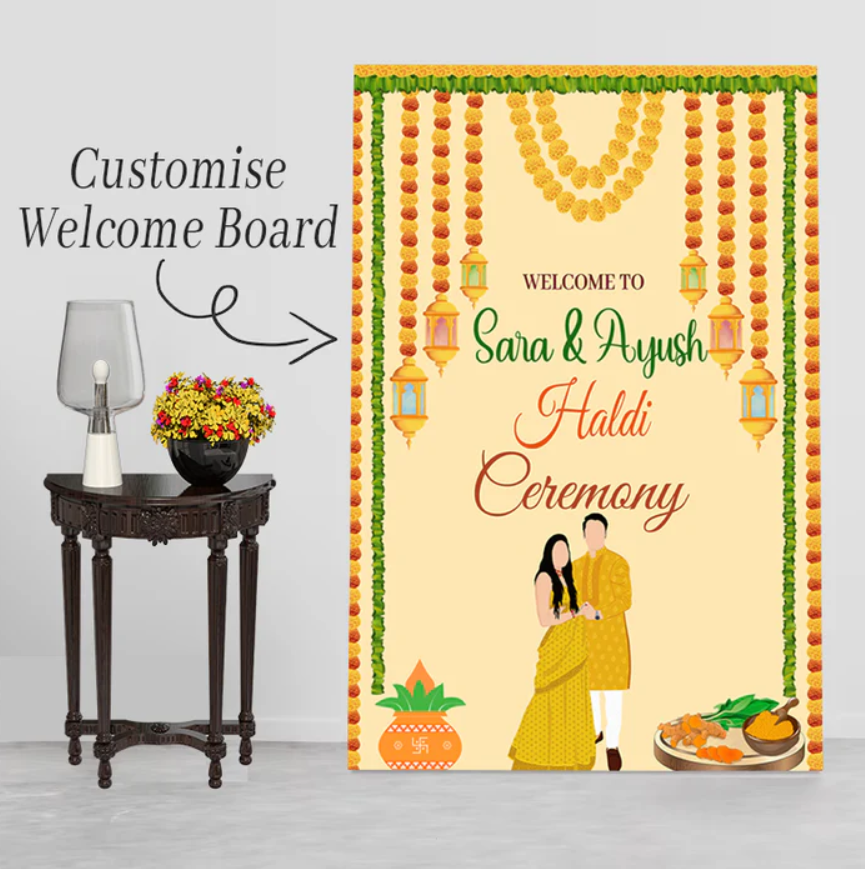 Wedding Ceremony Theme Party Welcome Board