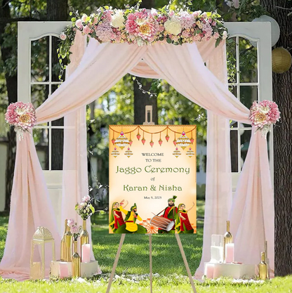 Wedding Ceremony Theme Party Welcome Board