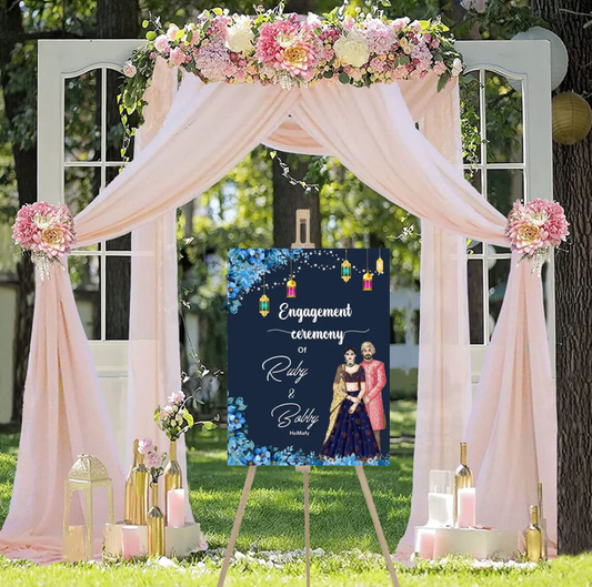 Wedding Ceremony Theme Party Welcome Board
