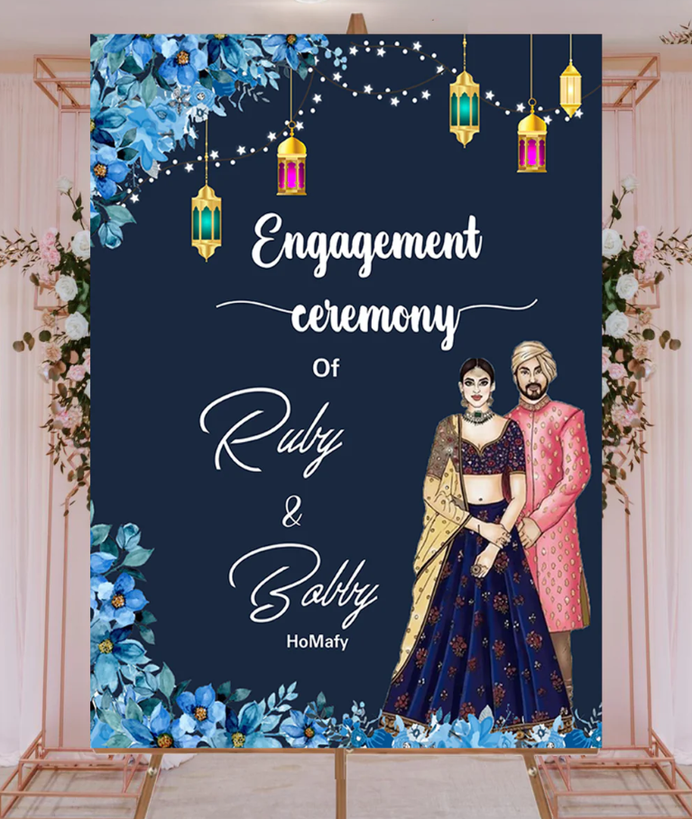 Wedding Ceremony Theme Party Welcome Board