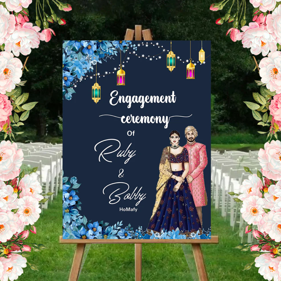Wedding Ceremony Theme Party Welcome Board