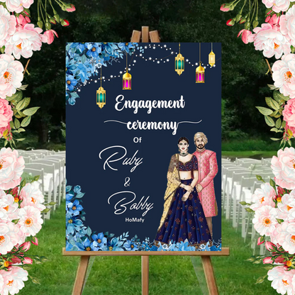 Wedding Ceremony Theme Party Welcome Board