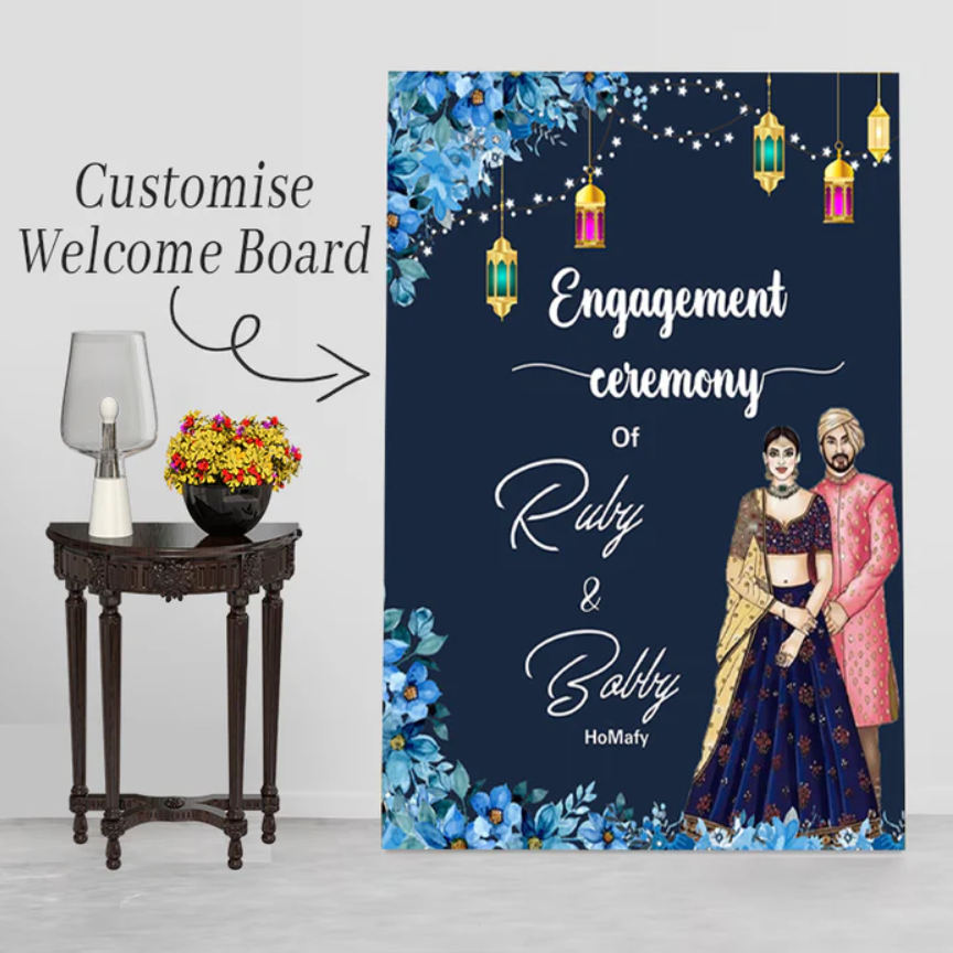 Wedding Ceremony Theme Party Welcome Board
