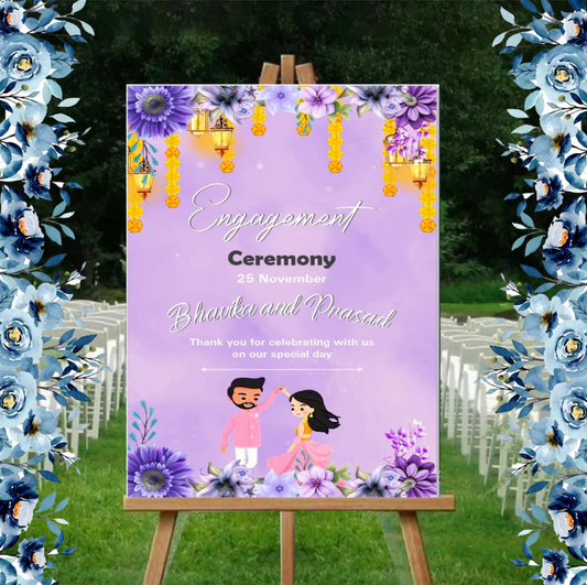 Wedding Ceremony Theme Party Welcome Board