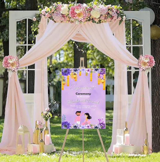 Wedding Ceremony Theme Party Welcome Board