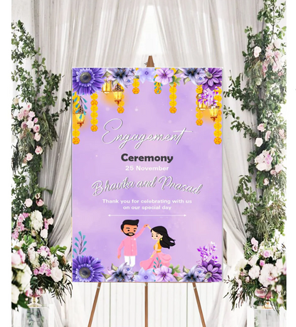 Wedding Ceremony Theme Party Welcome Board