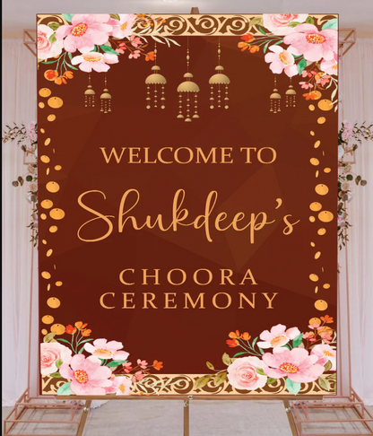 Wedding Ceremony Theme Party Welcome Board