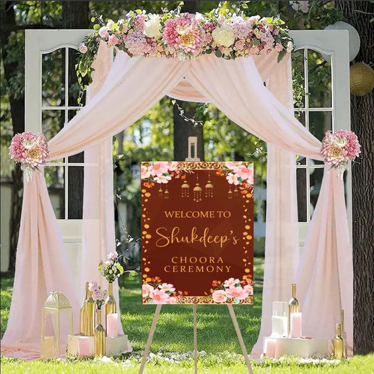 Wedding Ceremony Theme Party Welcome Board