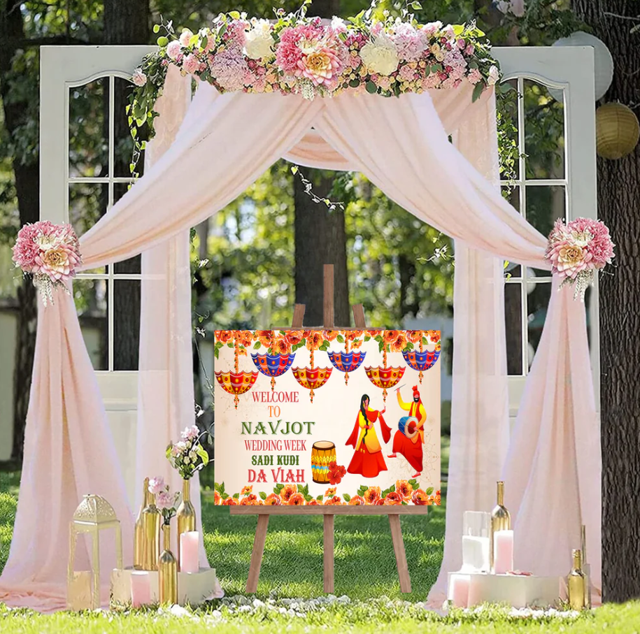 Wedding Ceremony Theme Party Welcome Board