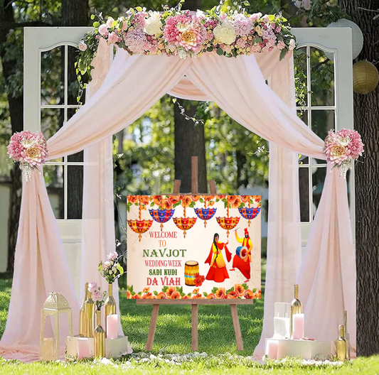 Wedding Ceremony Theme Party Welcome Board