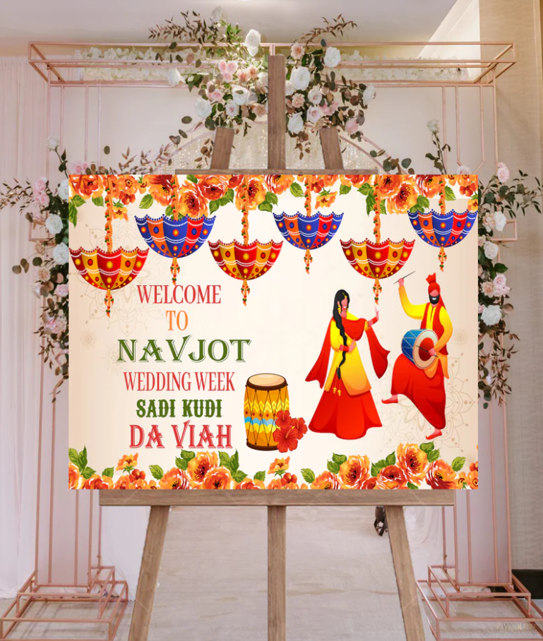 Wedding Ceremony Theme Party Welcome Board