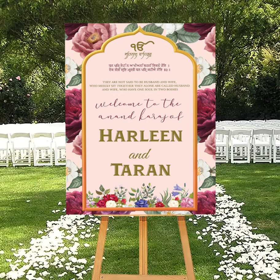 Wedding Ceremony Theme Party Welcome Board