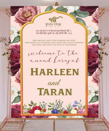Wedding Ceremony Theme Party Welcome Board