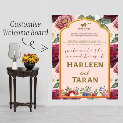 Wedding Ceremony Theme Party Welcome Board