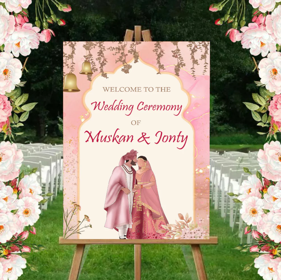 Wedding Ceremony Theme Party Welcome Board