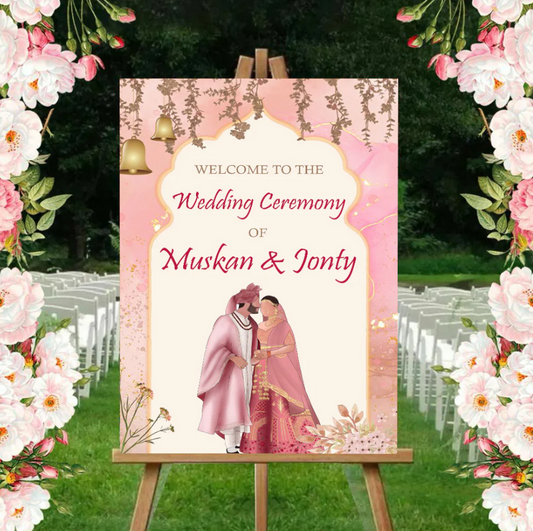 Wedding Ceremony Theme Party Welcome Board