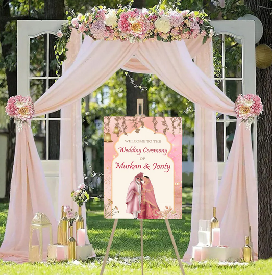 Wedding Ceremony Theme Party Welcome Board