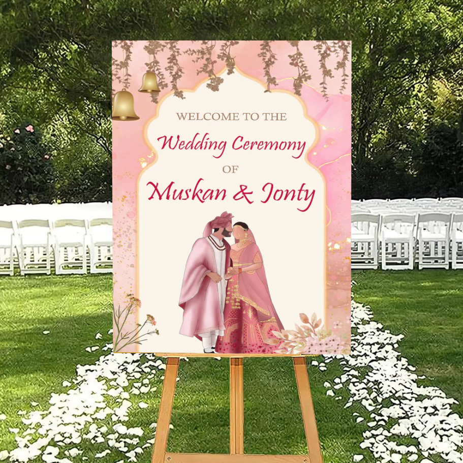 Wedding Ceremony Theme Party Welcome Board