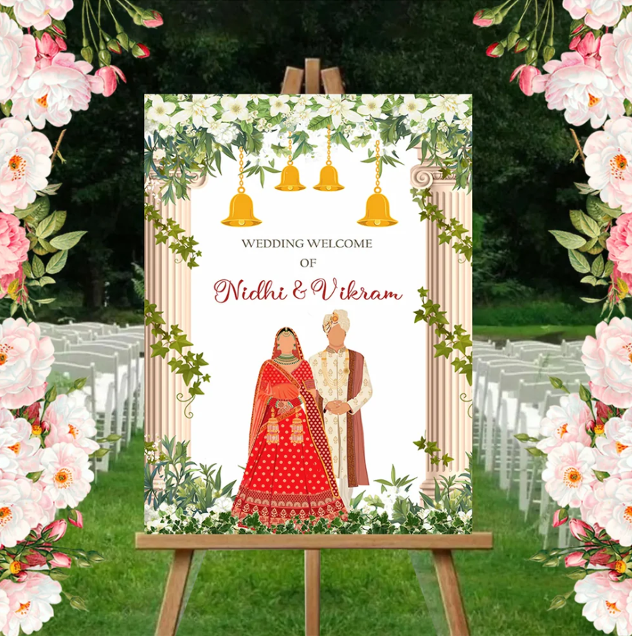 Wedding Ceremony Theme Party Welcome Board