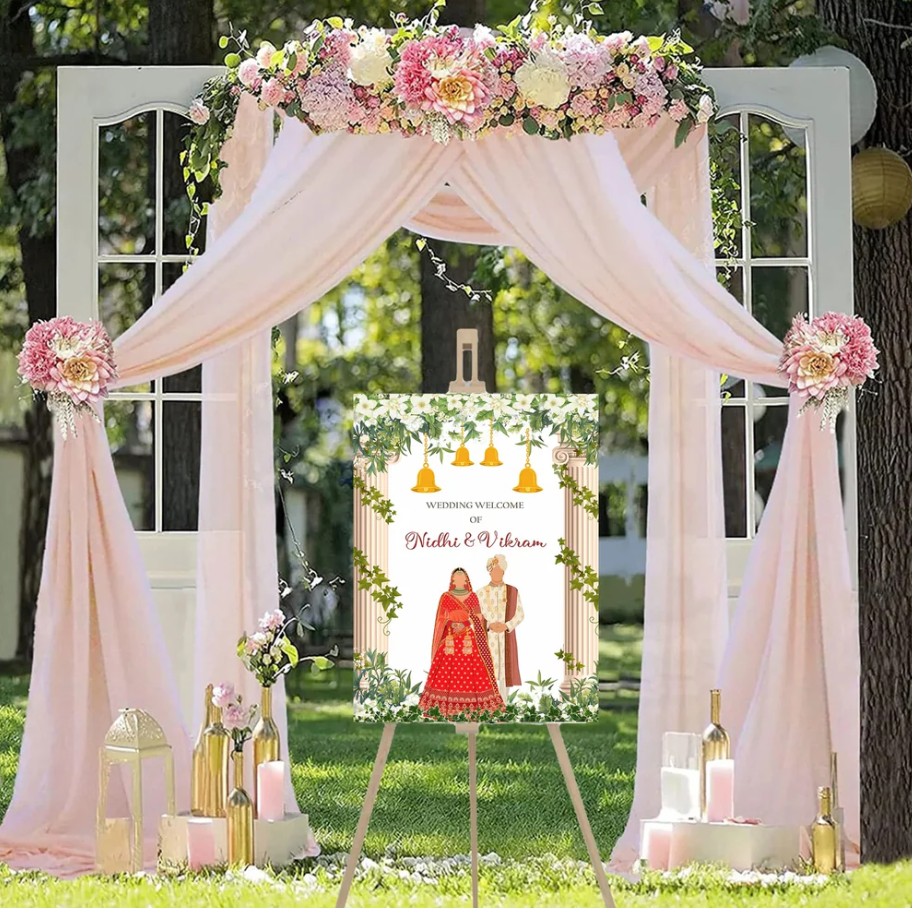Wedding Ceremony Theme Party Welcome Board
