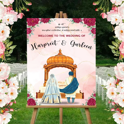 Wedding Ceremony Theme Party Welcome Board