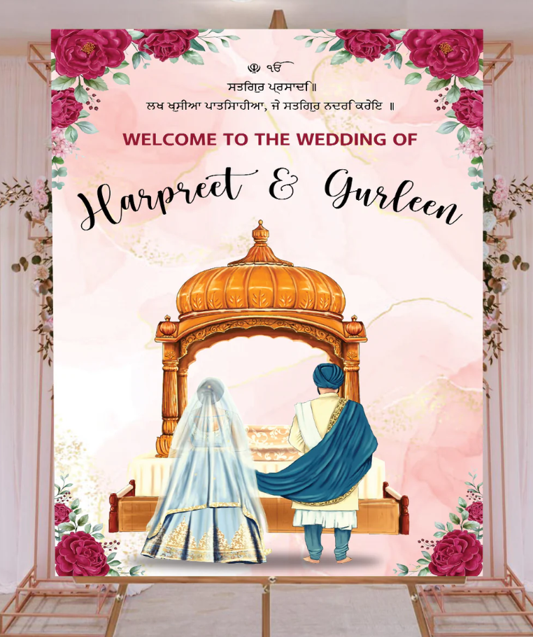 Wedding Ceremony Theme Party Welcome Board