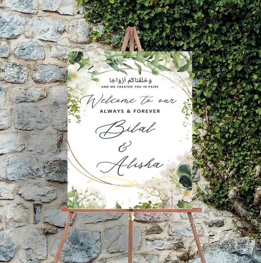 Wedding Ceremony Theme Party Welcome Board