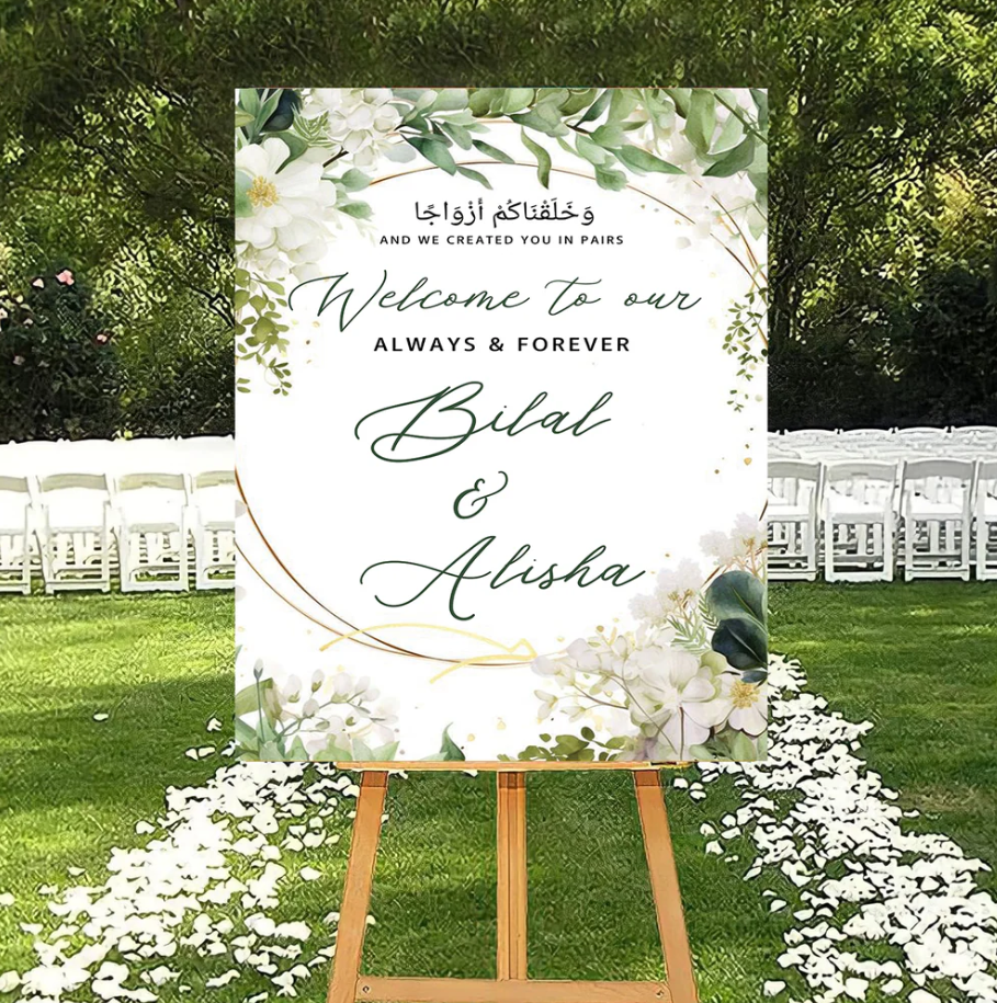 Wedding Ceremony Theme Party Welcome Board