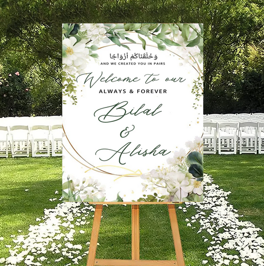 Wedding Ceremony Theme Party Welcome Board