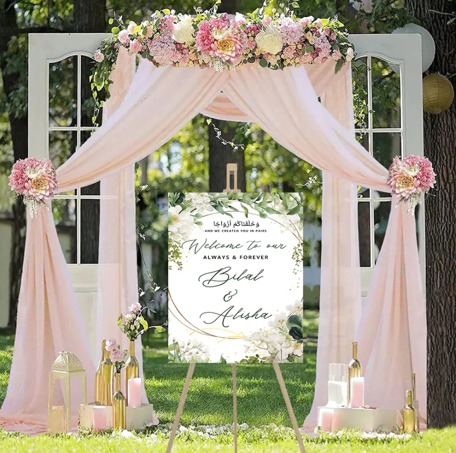 Wedding Ceremony Theme Party Welcome Board