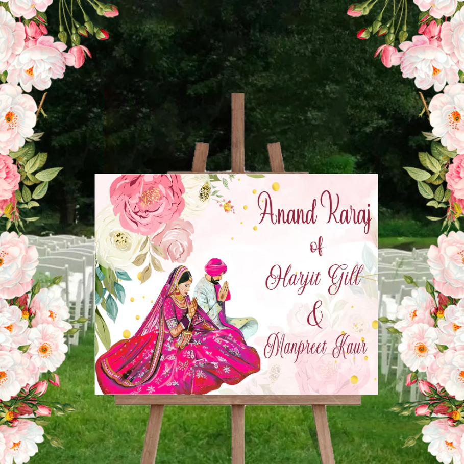 Wedding Ceremony Theme Party Welcome Board