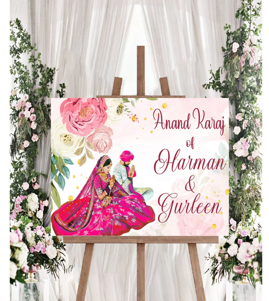 Wedding Ceremony Theme Party Welcome Board
