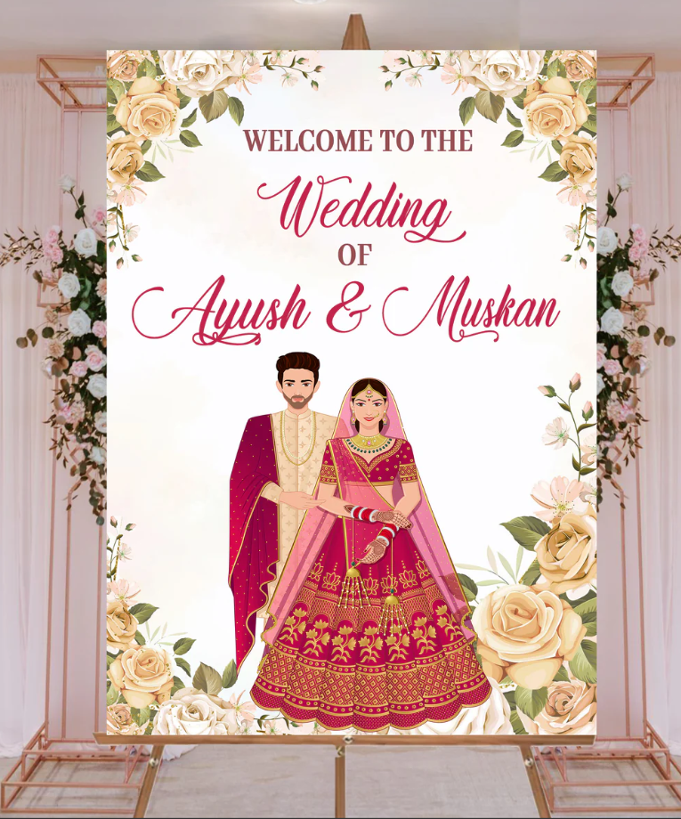 Wedding Ceremony Theme Party Welcome Board